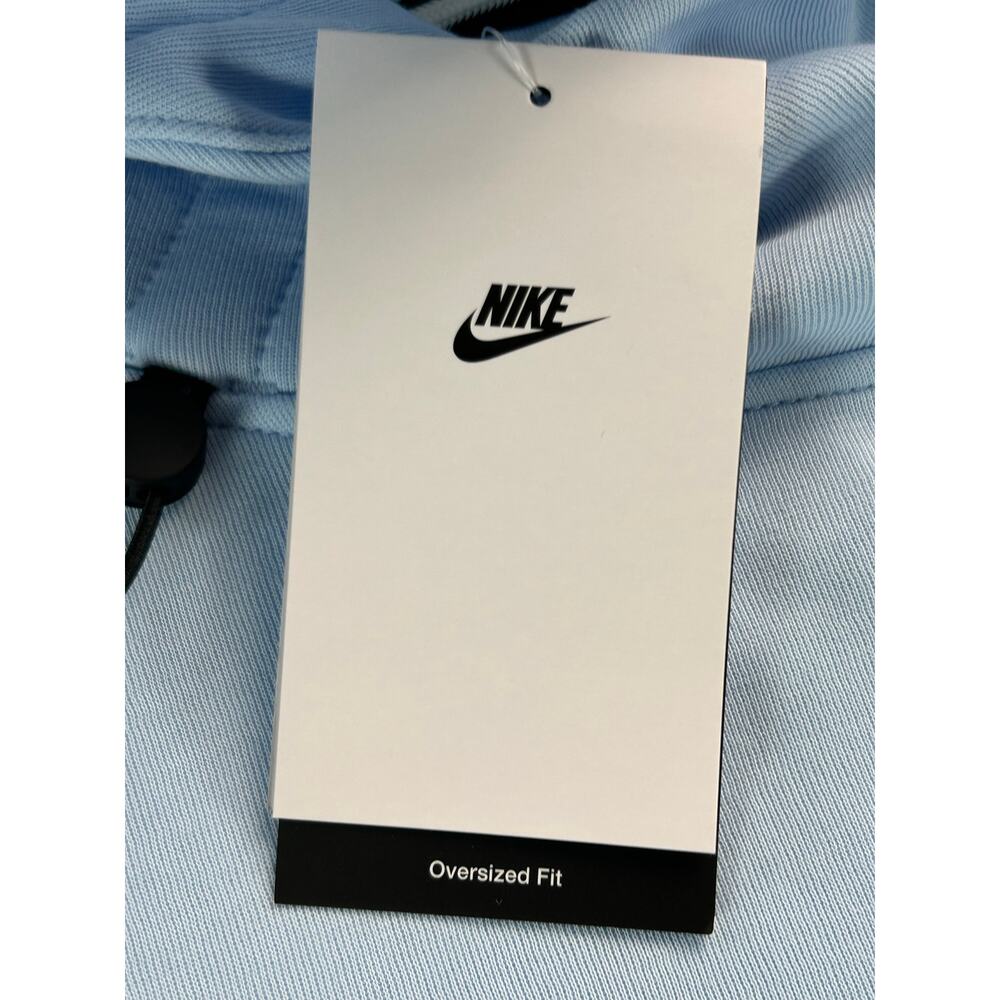 Nike Tech Fleece Women's L Hoodie Light Blue Cropped Pullover Size Large NWT - Picture 9 of 11